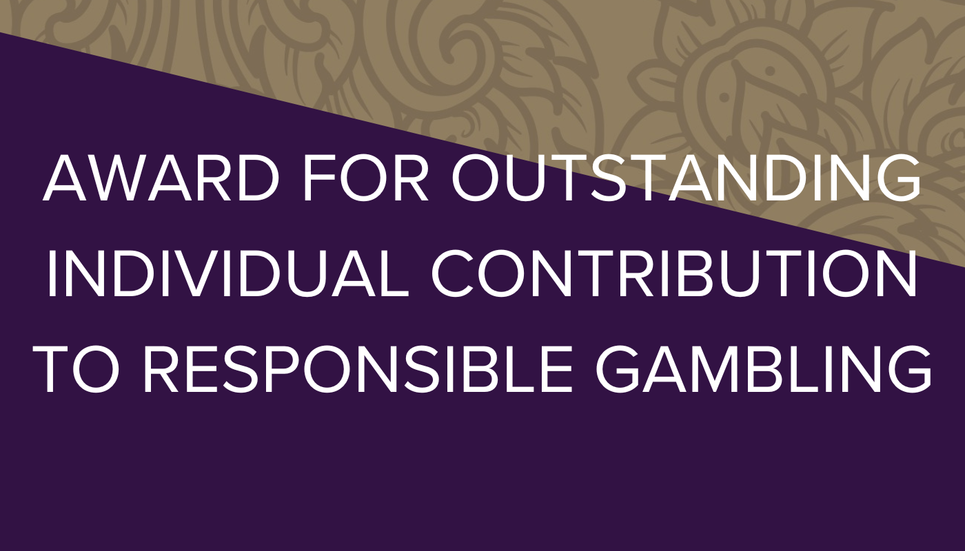 Award for Outstanding Individual Contribution to Responsible Gambling