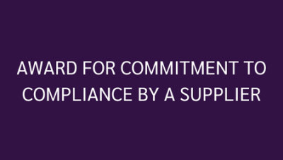 Award for Commitment to Compliance by a Supplier