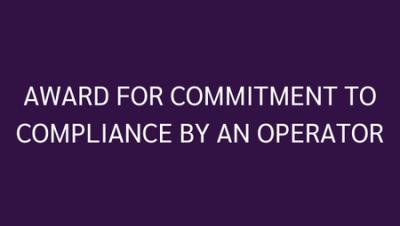 Award for Commitment to Compliance by an Operator